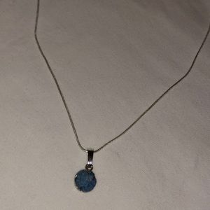 Silver stone necklace